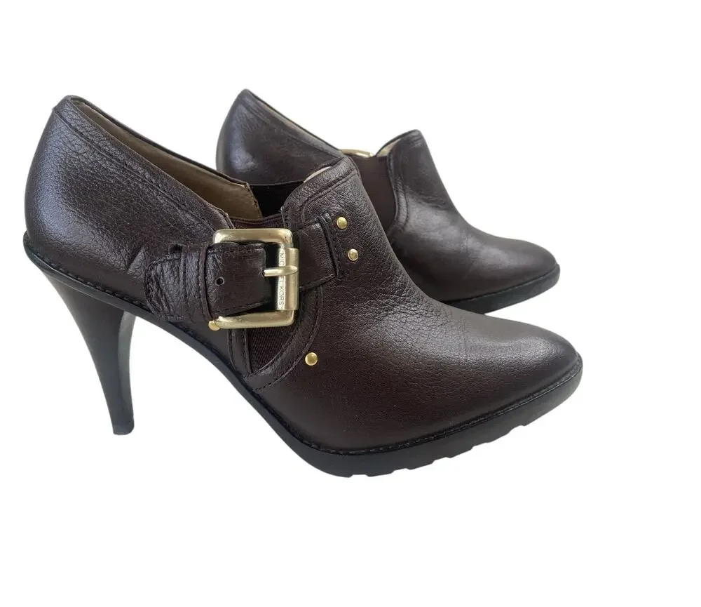 Michael Kors Shoes Womens 8 Brown Leather Stiletto High Heels Office Academia
